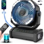 パワフルなコードレス充電式扇風機！キャンプやアウトドア、防災に活躍！